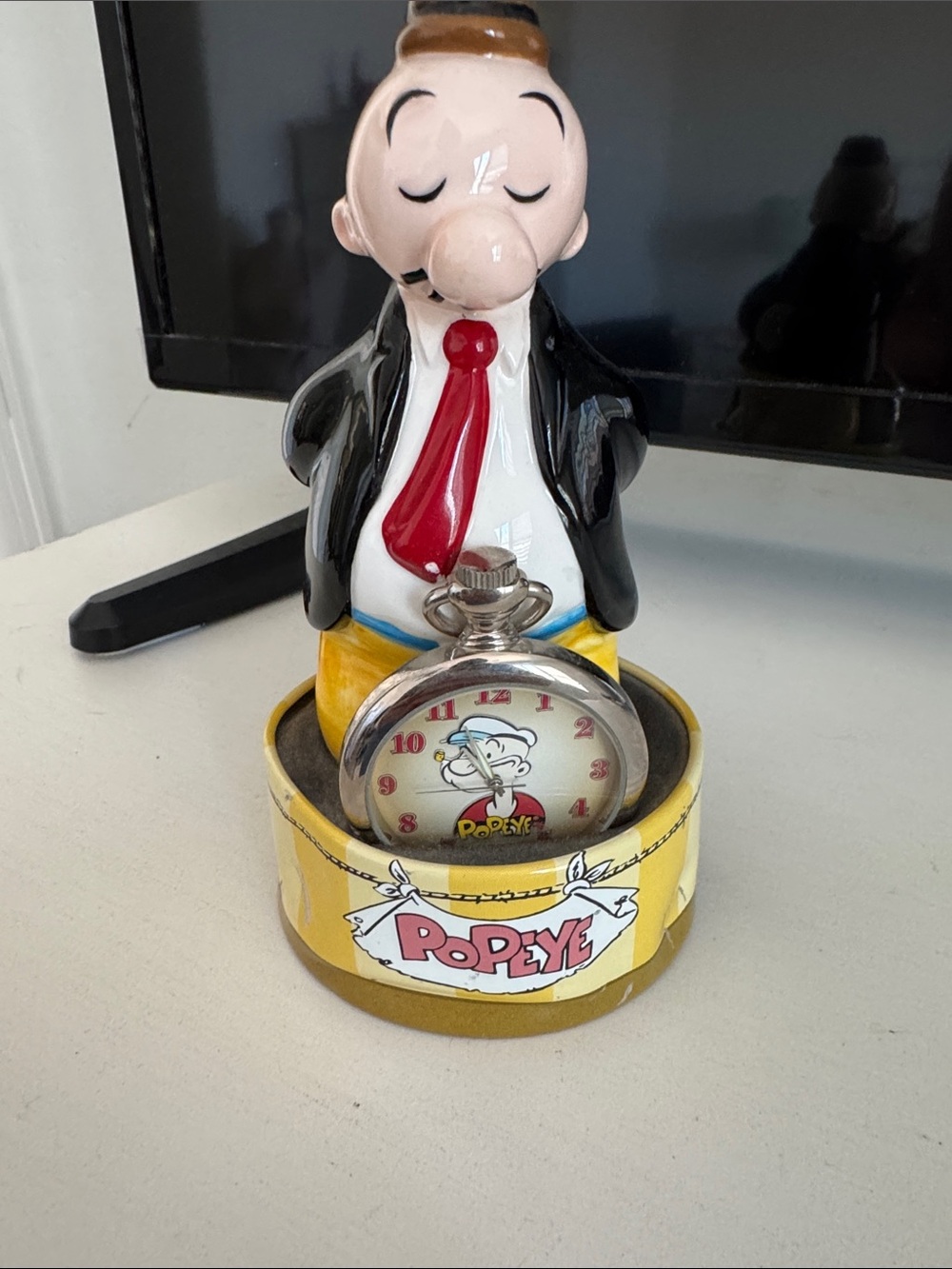 Vintage Fossil Popeye and Wimpy pocket watch